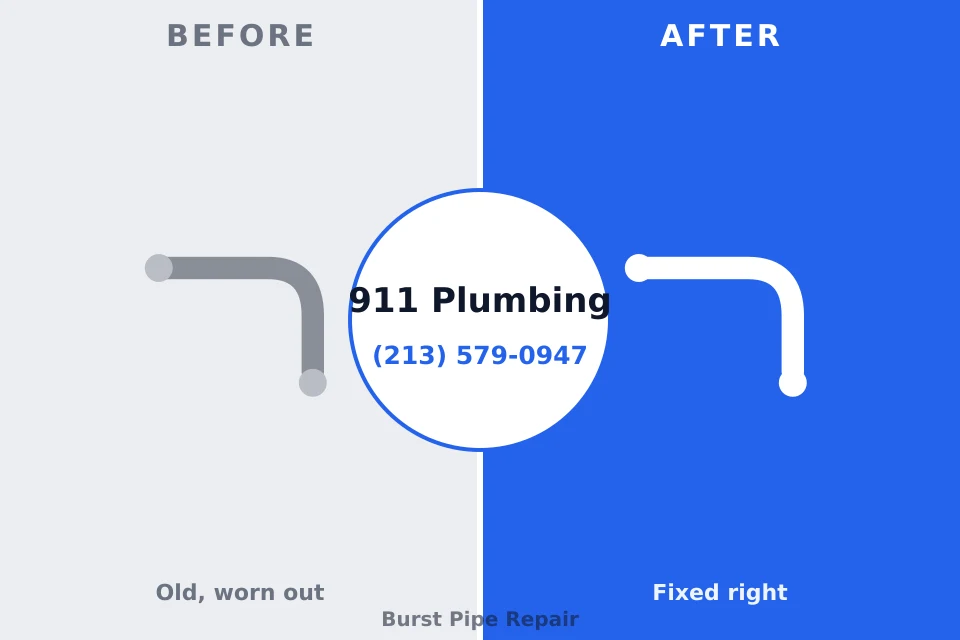 Before and after: plumbing repair Welch, WV
